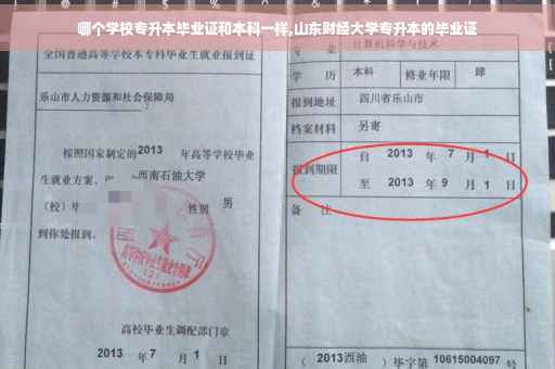 哪个学校专升本毕业证和本科一样,山东财经大学专升本的毕业证 哪个学校专升本毕业证和本科一样,山东财经大学专升本的毕业证