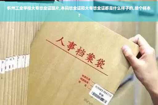 忻州工业学校大专毕业证图片,本科毕业证和大专毕业证都是什么样子的,给个样本?