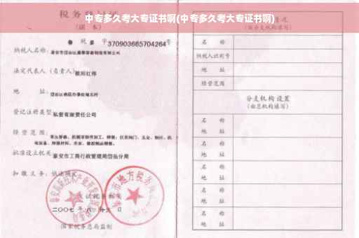中专多久考大专证书啊(中专多久考大专证书啊)