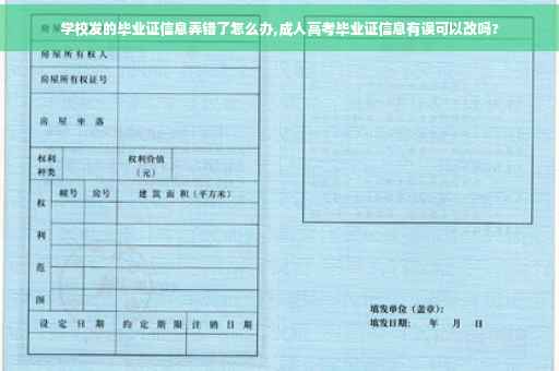 学校发的毕业证信息弄错了怎么办,成人高考毕业证信息有误可以改吗? 学校发的毕业证信息弄错了怎么办,成人高考毕业证信息有误可以改吗?
