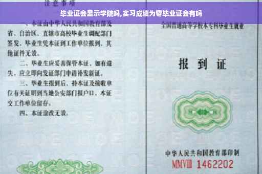 毕业证会显示学院吗,实习成绩为零毕业证会有吗