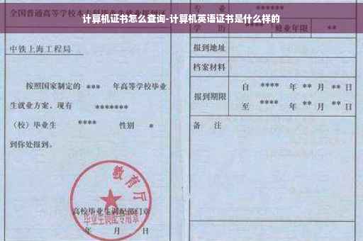 计算机证书怎么查询-计算机英语证书是什么样的