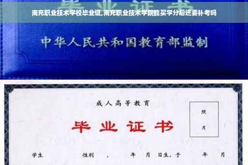 南充职业技术学校毕业证,南充职业技术学院能买学分后还要补考吗