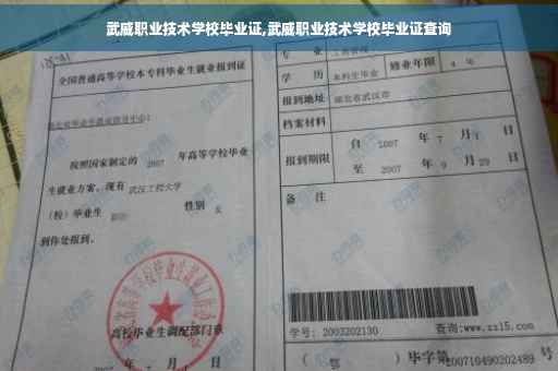 武威职业技术学校毕业证,武威职业技术学校毕业证查询