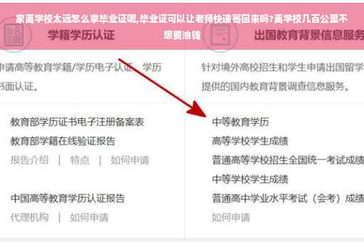 家离学校太远怎么拿毕业证呢,毕业证可以让老师快递寄回来吗?离学校几百公里不想费油钱