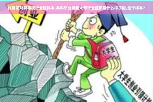 许昌市财税学校毕业证样本,本科毕业证和大专毕业证都是什么样子的,给个样本?