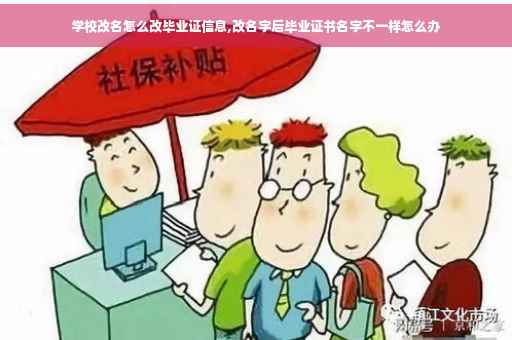 学校改名怎么改毕业证信息,改名字后毕业证书名字不一样怎么办