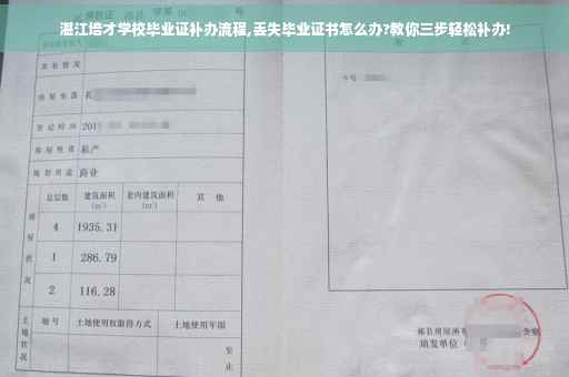 湛江培才学校毕业证补办流程,丢失毕业证书怎么办?教你三步轻松补办!