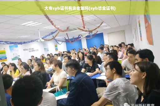 大专syb证书有含金量吗(syb毕业证书)