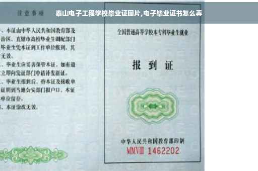 泰山电子工程学校毕业证图片,电子毕业证书怎么弄