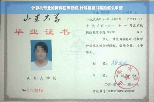 计算机专业如何评初级职称,计算机证书奖励怎么申请