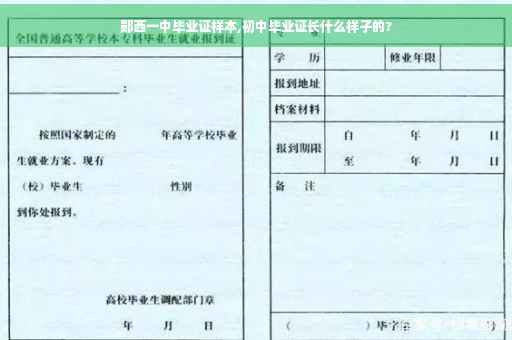 郧西一中毕业证样本,初中毕业证长什么样子的?