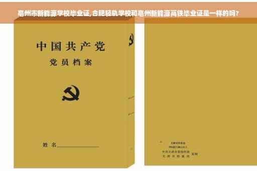 亳州市新能源学校毕业证,合肥轻轨学校和亳州新能源高铁毕业证是一样的吗?
