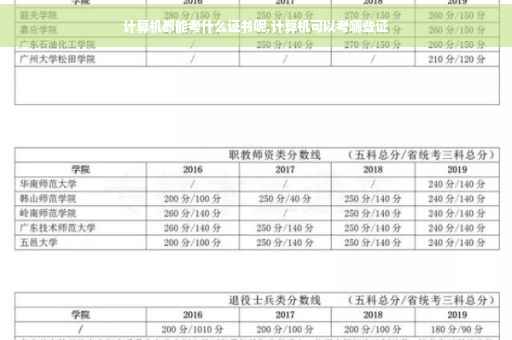 计算机都能考什么证书呢,计算机可以考哪些证