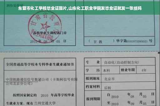 东营市化工学校毕业证图片,山东化工职业学院发毕业证就发一张纸吗