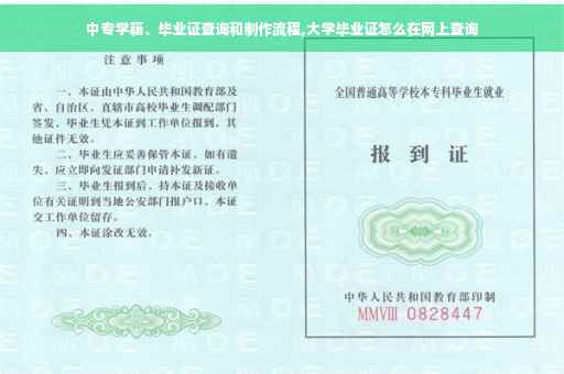 中专学籍、毕业证查询和制作流程,大学毕业证怎么在网上查询