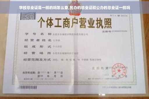 学校毕业证是一样的吗怎么查,民办的毕业证和公办的毕业证一样吗