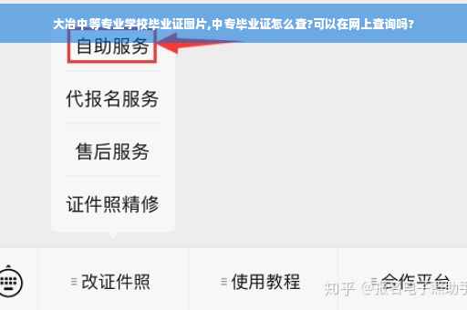 大冶中等专业学校毕业证图片,中专毕业证怎么查?可以在网上查询吗?