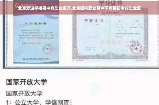 北京爱迪学校初中有毕业证吗,北京哪所职业高中不需要初中的毕业证