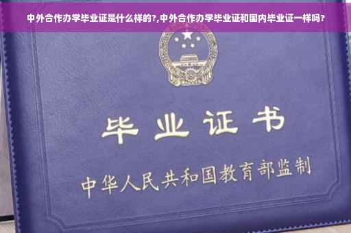 中外合作办学毕业证是什么样的?,中外合作办学毕业证和国内毕业证一样吗?