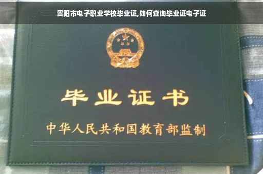 贵阳市电子职业学校毕业证,如何查询毕业证电子证