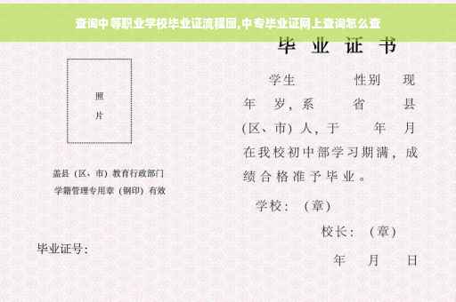 查询中等职业学校毕业证流程图,中专毕业证网上查询怎么查