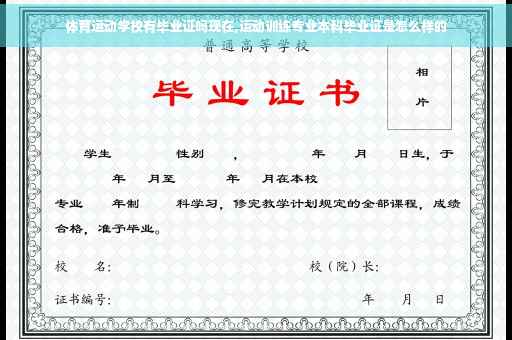 体育运动学校有毕业证吗现在,运动训练专业本科毕业证是怎么样的
