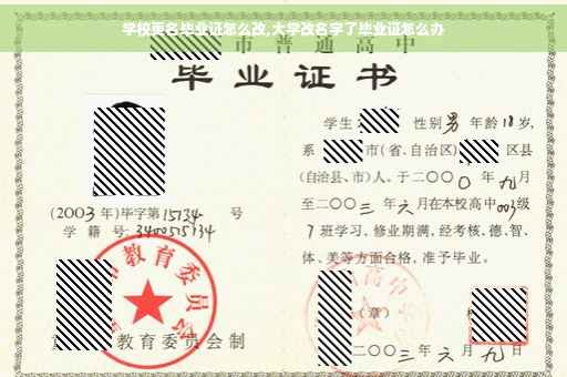 学校更名毕业证怎么改,大学改名字了毕业证怎么办