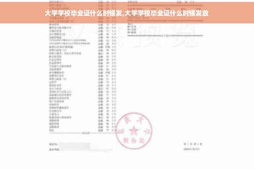 大学学校毕业证什么时候发,大学学校毕业证什么时候发放