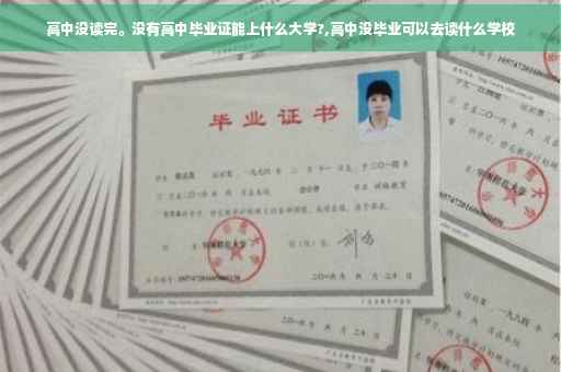 高中没读完。没有高中毕业证能上什么大学?,高中没毕业可以去读什么学校