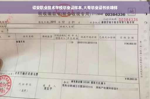 诏安职业技术学校毕业证样本,大专毕业证书长啥样