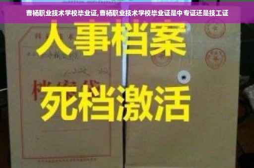 曹杨职业技术学校毕业证,曹杨职业技术学校毕业证是中专证还是技工证