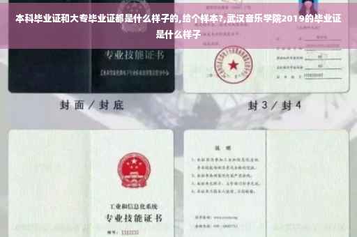 本科毕业证和大专毕业证都是什么样子的,给个样本?,武汉音乐学院2019的毕业证是什么样子 本科毕业证和大专毕业证都是什么样子的,给个样本?,武汉音乐学院2019的毕业证是什么样子