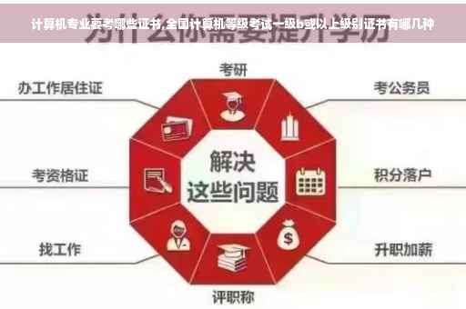 计算机专业要考哪些证书,全国计算机等级考试一级b或以上级别证书有哪几种