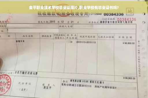 金平职业技术学校毕业证图片,职业学校有毕业证书吗?