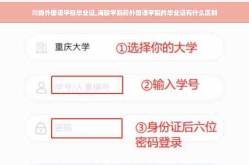 川绵外国语学校毕业证,海联学院和外国语学院的毕业证有什么区别