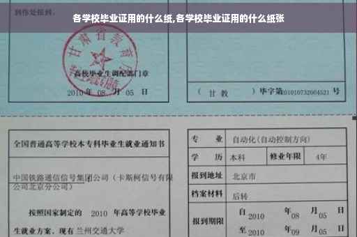 各学校毕业证用的什么纸,各学校毕业证用的什么纸张