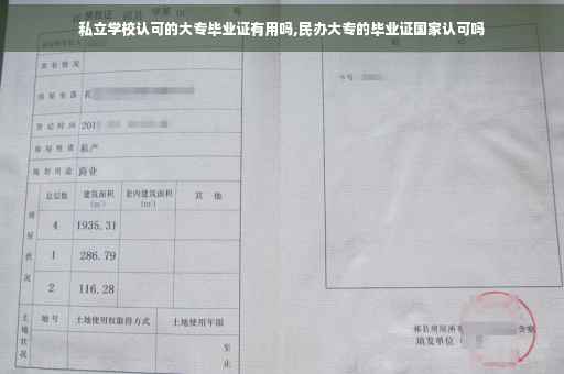 私立学校认可的大专毕业证有用吗,民办大专的毕业证国家认可吗
