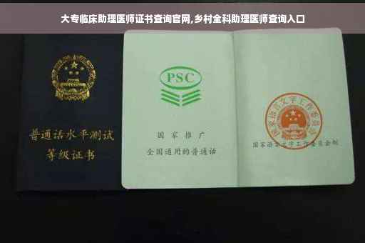 大专临床助理医师证书查询官网,乡村全科助理医师查询入口