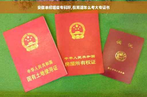 安徽单招哪些专科好,在芜湖怎么考大专证书