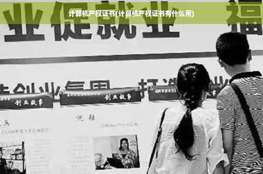计算机产权证书(计算机产权证书有什么用)