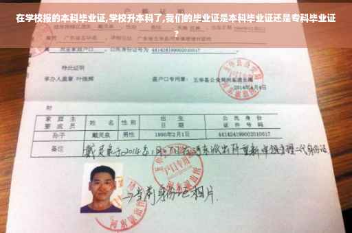在学校报的本科毕业证,学校升本科了,我们的毕业证是本科毕业证还是专科毕业证?