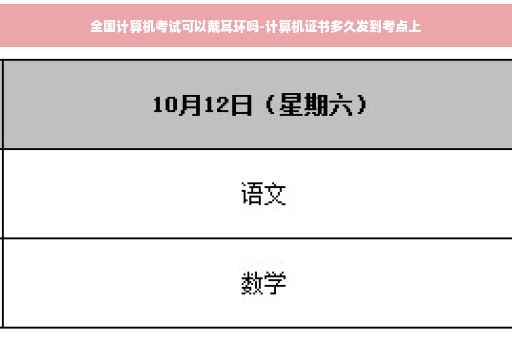 全国计算机考试可以戴耳环吗-计算机证书多久发到考点上