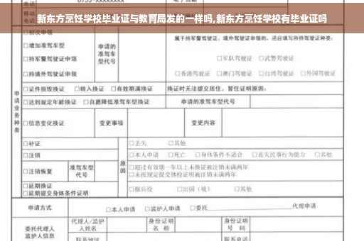 新东方烹饪学校毕业证与教育局发的一样吗,新东方烹饪学校有毕业证吗