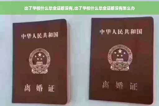 出了学校什么毕业证都没有,出了学校什么毕业证都没有怎么办
