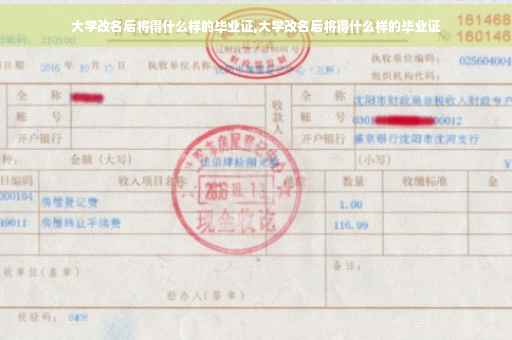 大学改名后将得什么样的毕业证,大学改名后将得什么样的毕业证