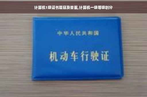 计算机1级证书题目及答案,计算机一级等级划分