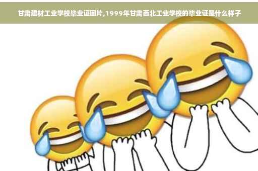 甘肃建材工业学校毕业证图片,1999年甘肃西北工业学校的毕业证是什么样子