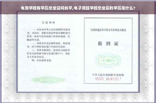 电竞学校有学历毕业证吗知乎,电子竞技学校毕业后的学历是什么?