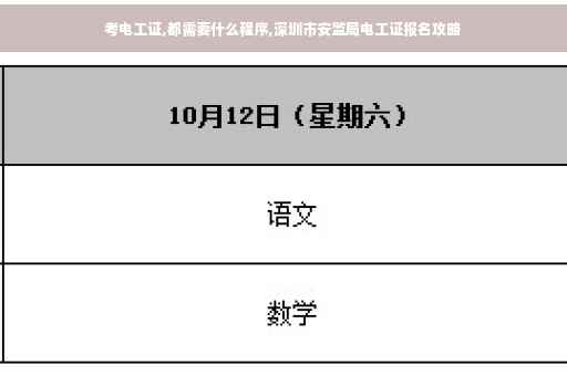 考电工证,都需要什么程序,深圳市安监局电工证报名攻略